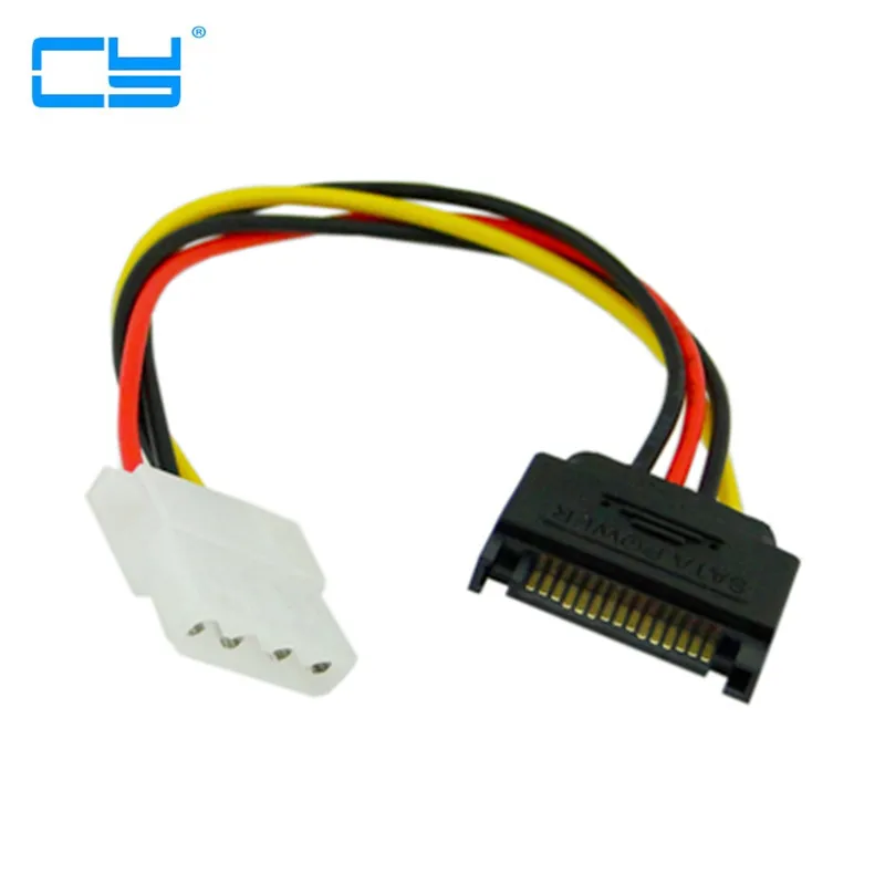 Кабель питания ATA SATA II 15 Pin на жесткий диск 4 pin IDE адаптер sata с разъем
