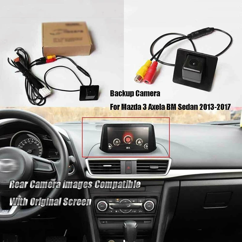 Обратная парковка для Mazda 3 Axela BM Sedan 2013- 12 В CCD ночное видение Водонепроницаемая Автомобильная камера заднего вида автомобильные аксессуары