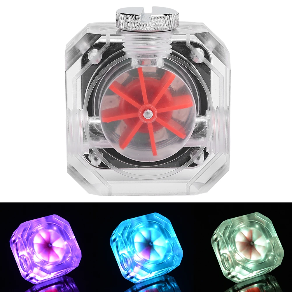 RGB акриловый расходомер G1/4 резьба система водяного охлаждения квадратная