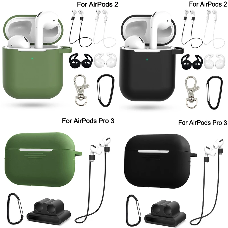 7 шт./компл. идеальный чехол для airpods 2 для airpods pro 3 Earpods чехол для IPad air стручки pro funda для airpod Чехол чехол Аксессуары