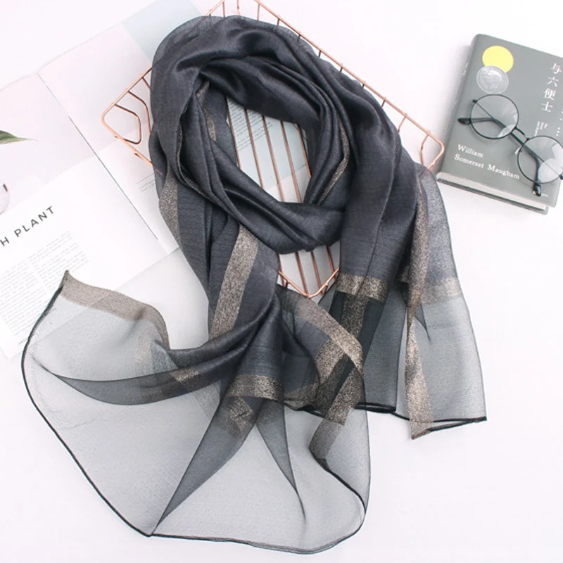 Популярный шарф шаль Шелковый шерстяной высококачественный женский осенне