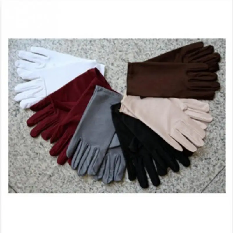 1 пара солнцезащитных кружева короткий параграф перчатки Для женщин Летняя/зимняя верхний материал из кружева и вождения солнцезащитные перчатки с защитой UV#918