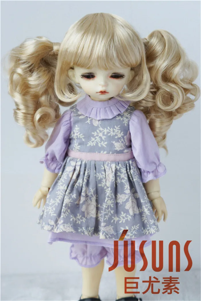 JD308 1/6 1/4 1/3 двойные вьющиеся парики BJD для размера 6 7 дюймов 8 9 модные синтетические