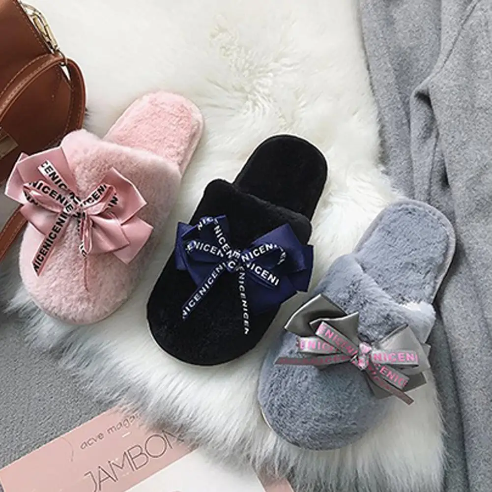 Женские модные тапочки зимняя теплая обувь слипоны на плоской подошве женские