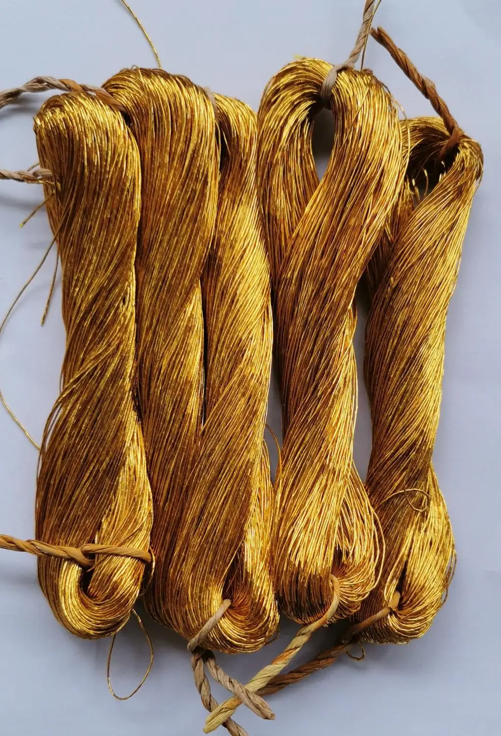 5 мотков ручная вышивка золотые металлические нитки 65 м|Нитки для пряжи| |
