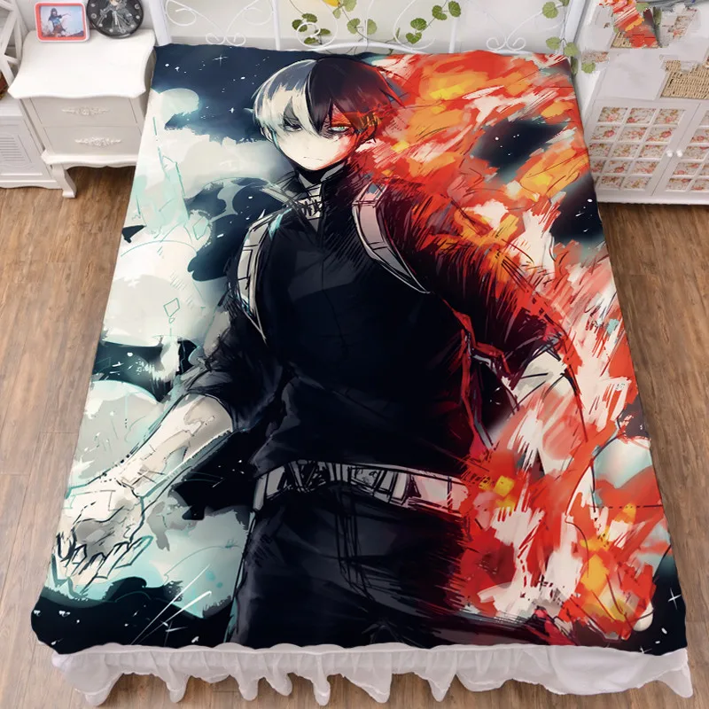 Online Aggiornamento 2019-marzo Anime My Hero Academia Boku No Hiro Akademia Lenzuolo In Fibra Di Latte E Coperta Di Flanella Trapunta Estiva 150x200cm