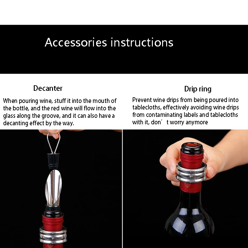 

Wine Corkscrew 9 Luxury Wine Corkscrews Rabbit-Shaped Corkscrew with Black Leather Gift Box