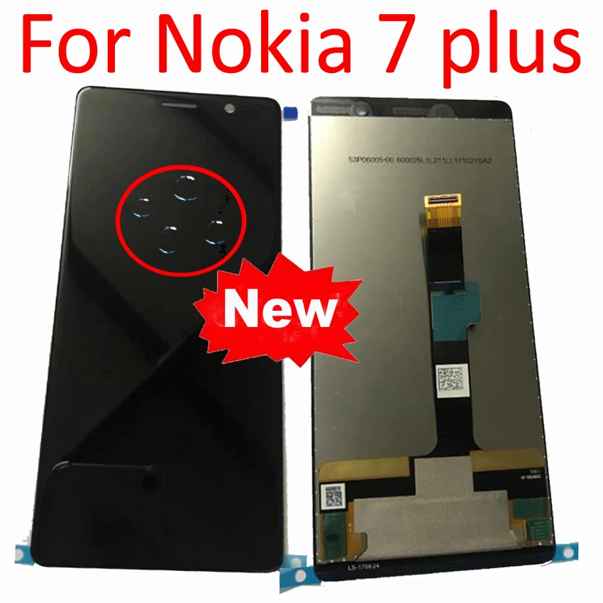 Best Working 6.0&quot For Nokia 7 Plus LCD Display Touch Screen Digitizer Assembly 7Plus E7 TA 1046 1055 1062|Экраны для мобильных