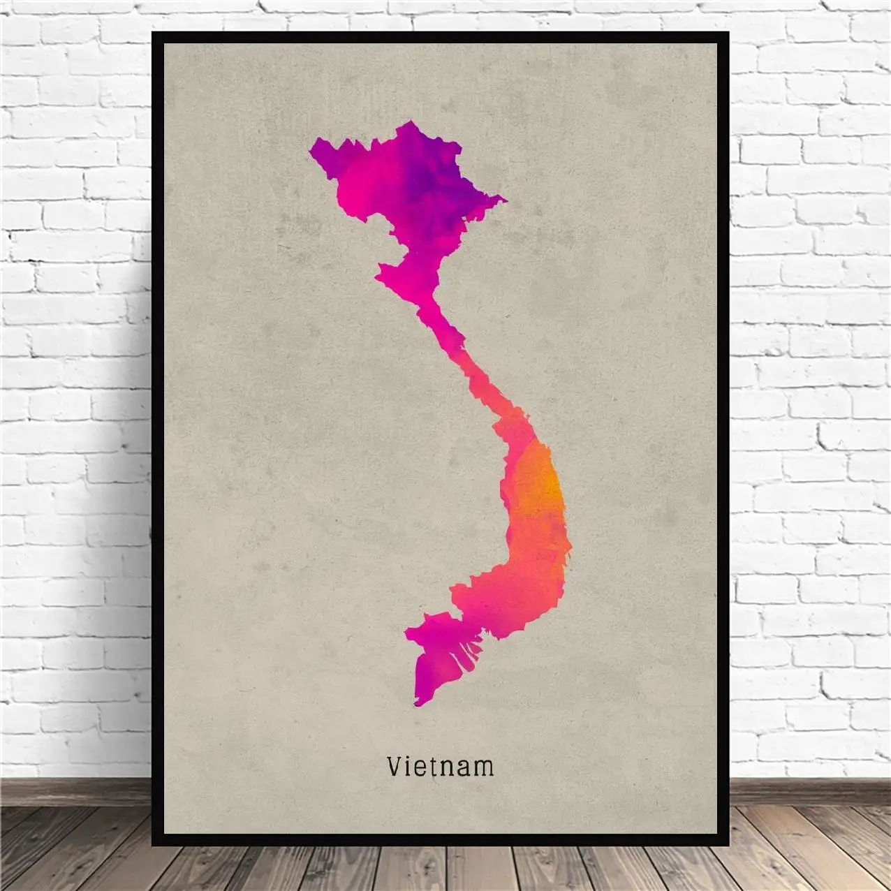 Вьетнам акварель карты холст картины настенные печать на холсте домашний Декор