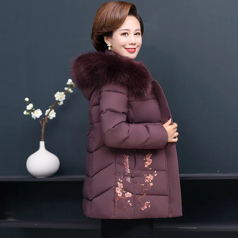 ladies coats and jackets middle-aged and elderly mothers winter coat thick cotton coat woman parkas winter coat women elegant