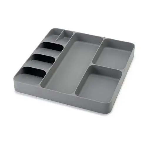 gray Экологичный лоток для кухонного ящика, ложка, нож, вилка, посуда, отделительная отделочная коробка для хранения, органайзер для столовых приборов - Цвет: gray