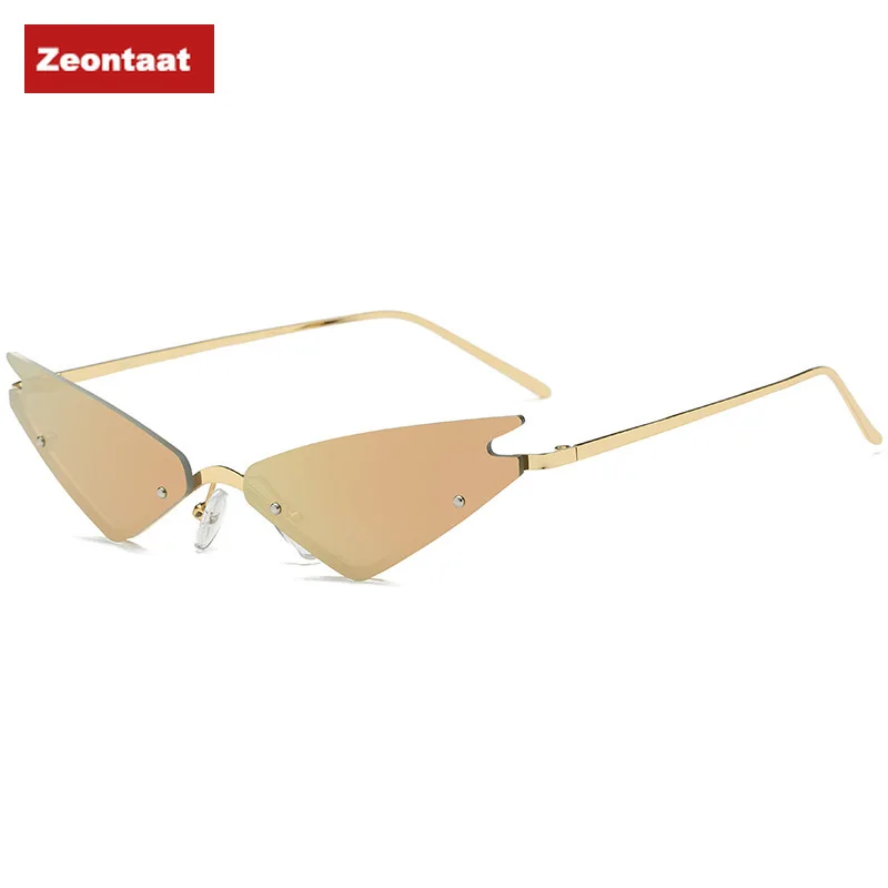 

Fashion Small Cat Eye Sunglasses Women Brand Female Sun Glasses Vintage Metal Frame Mirror Ladies Shades Triangle Eyewear