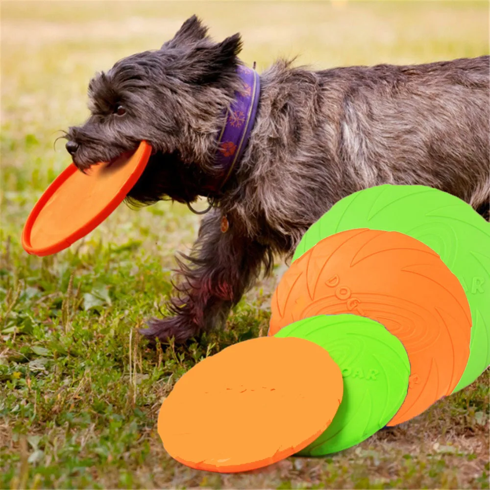

1 шт. забавная силиконовая летающая тарелка для собак собака игрушка для кошки собаки игра летающие диски устойчивы для жевания щенками обу...