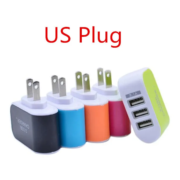 CARPRIE Мода 3.1A тройной USB порт настенное домашнее зарядное устройство переменного тока для путешествий адаптер для samsung для Apple EU штекер Прямая-L808
