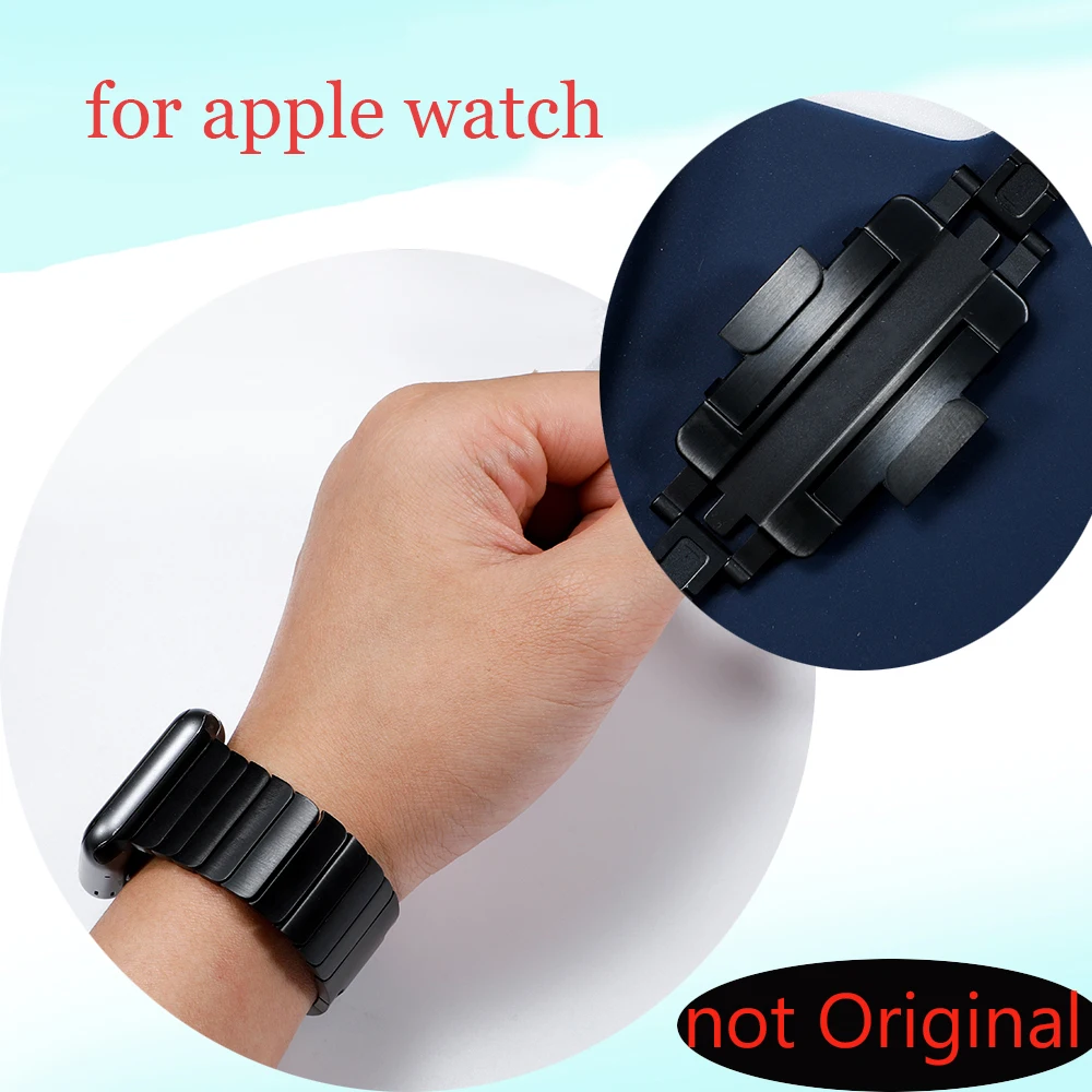 Не оригинальный 1:1 ремешок для Apple watch 5 iwatch 4 44 мм 40 38 42 металлический из