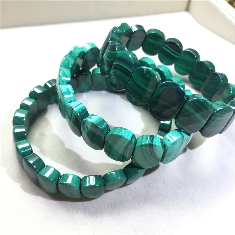 

Natural malachite bracelet men's and women's bracelet chain texture clear attractive anti-radiation bracelet
