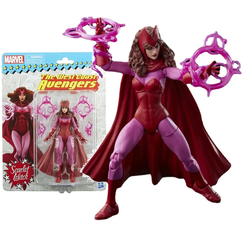 

Фигурка героя Hasbro из оригинальной коллекции легенд Марвел, ретро Алая ведьма, подвижная модель, Аниме фигурки, игрушки для детей