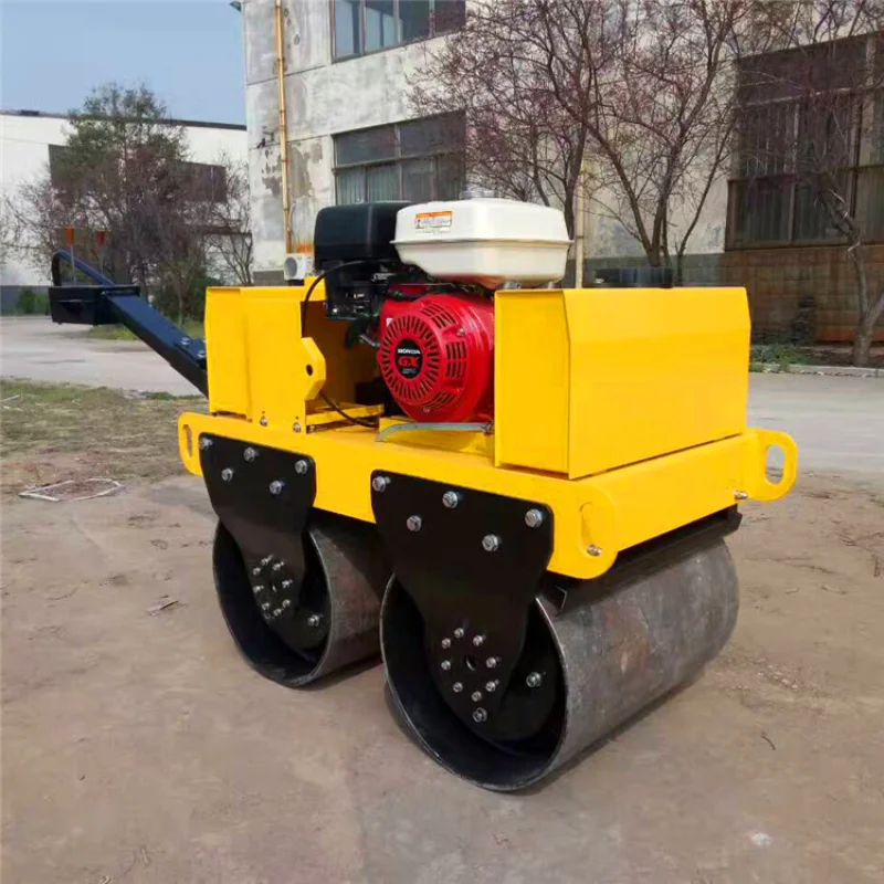 

TT Hand-Held Double Steel Wheel Road Roller Vibrating Diesel Power Compactor Pipeline Backfilling Compactor Roller