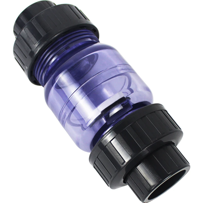 V&aacute;lvula de retenci&oacute;n transparente, conector de agua para jard&iacute;n, irrigaci&oacute;n, acuario, PVC, unidireccional, sin retorno, 25mm, 32mm-4