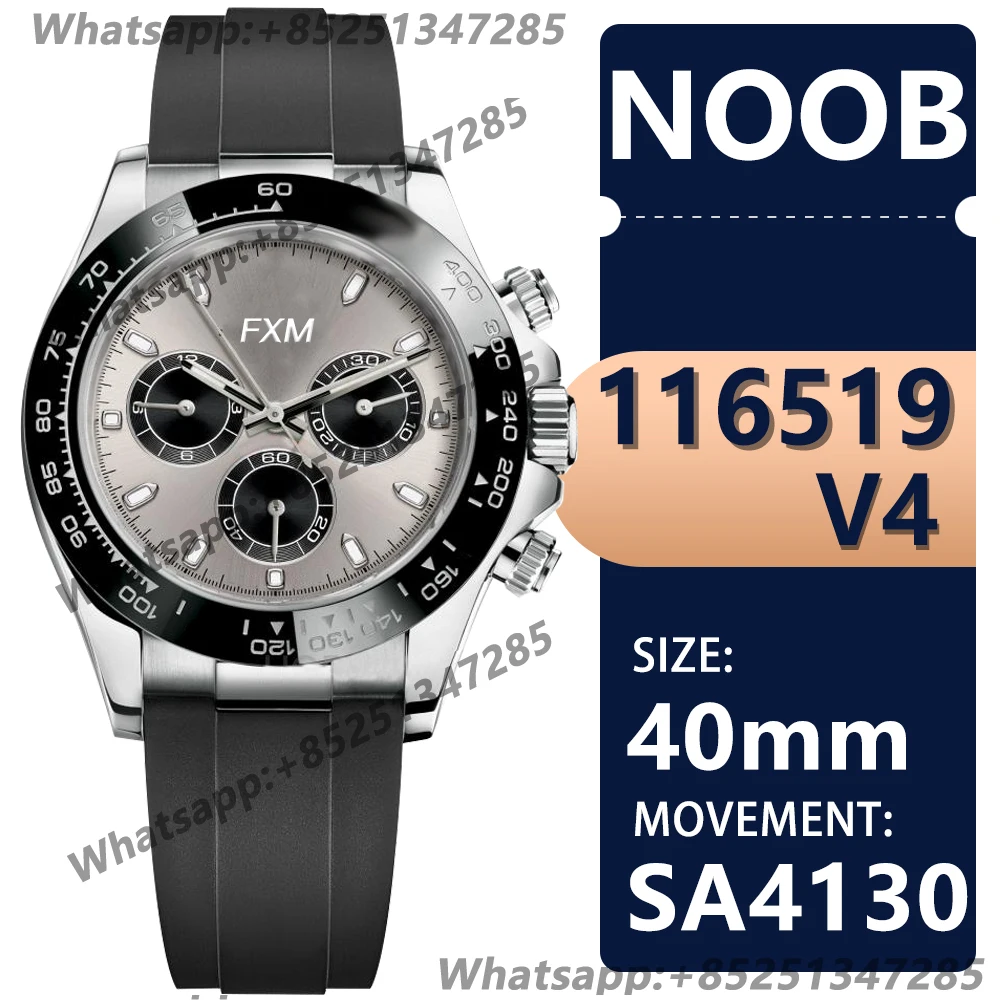 

Men's Automatic Mechanical Top Luxury Brand Watch 40mm 116519 VSF NOOB 904L Clean VSF AAA Replica Super Clone Sport SA4130 V4