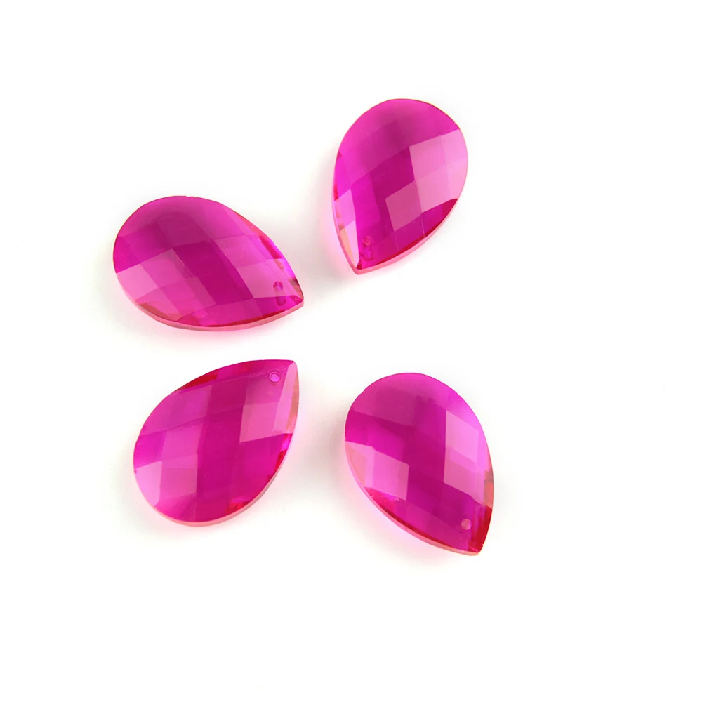 

38mm/50mm Rose Tear Drop Glass Crystal Prism DIY Pendant Chandelier Jewelry Lighting Parts Space Faceted