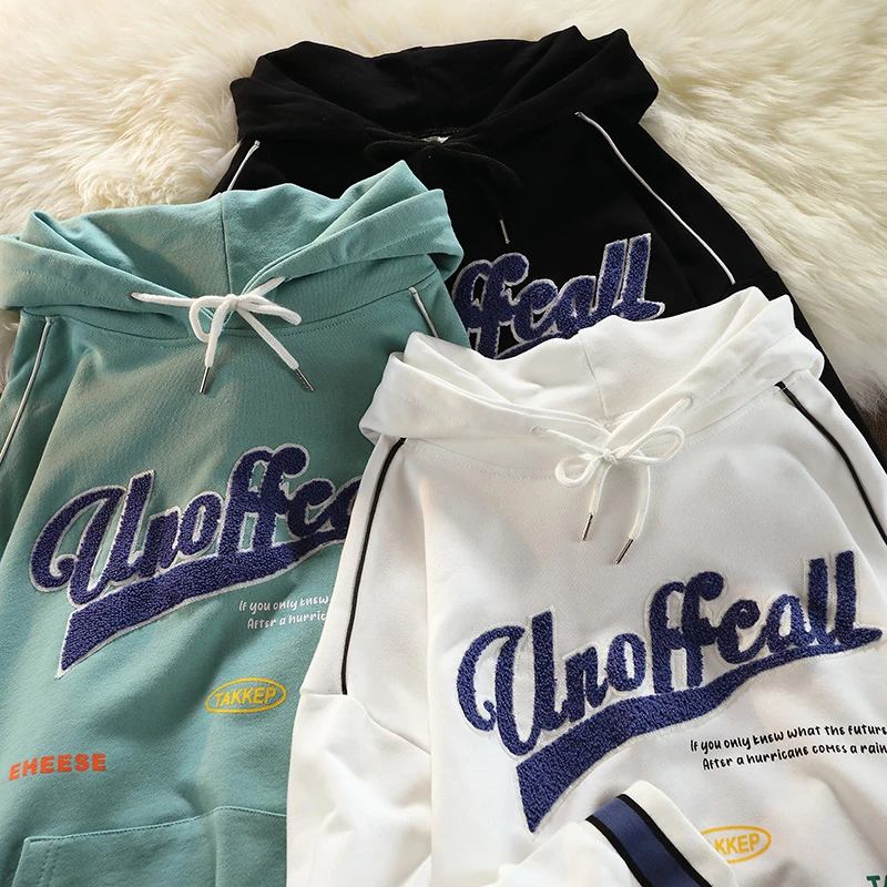 

Ins 2021 Autumn New Harajuku Streetwear Chic Letters Embroidery Sweatshirt Hoodies Women Fashion Long Sleeve Tops Teens Clothes