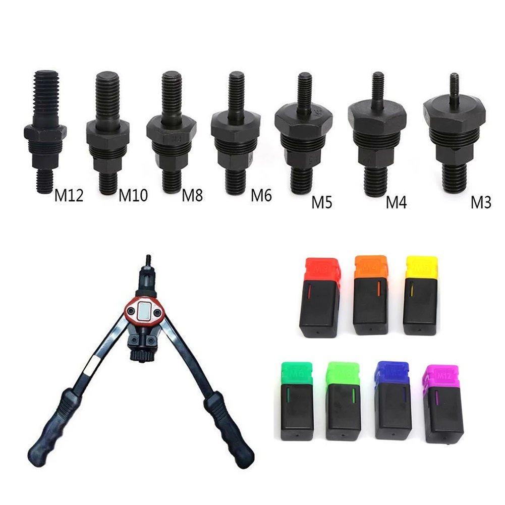 

1 Set Riveter Gun Part Manual Mandrel Replacement For Hand Insert Rivet Guns Nut Metric M3 M4 M5 M6 M8 M10 M12