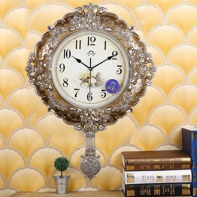 

Living Room Bedroom European Style Swing Wall Clock Fashion Creative Quartz Clock Clock Wall Clock Modern Design Wall Clock