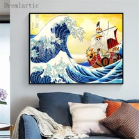 katsushika hokusai one piece canvas poster silk fabric modern style prints party house decor room20 1005 42 07