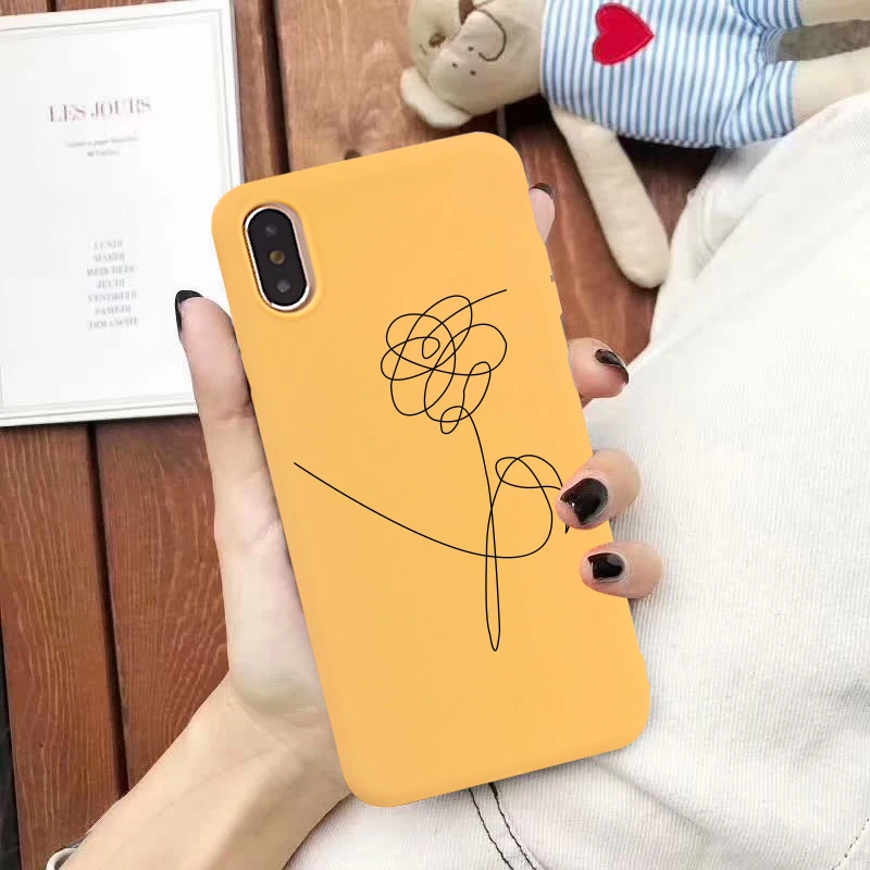 Love yourself цветочный чехол для телефона iPhone 7 11 Pro XS MAX XR X 6 6s 8 Plus абстрактный