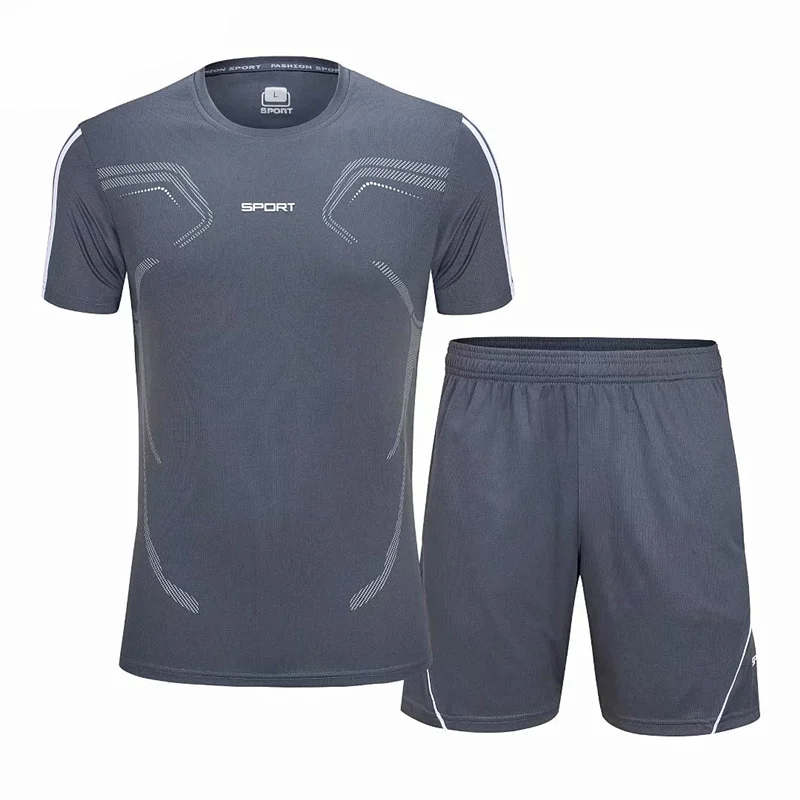 Рубашка для взрослых шорты футболка Джерси комплекты тренажерного зала короткий