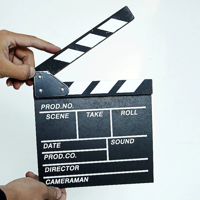 Новое прибытие ТВ фильм Clapperboard Clapper доска черный белый акриловый сухой стереть режиссер Акция грифельная