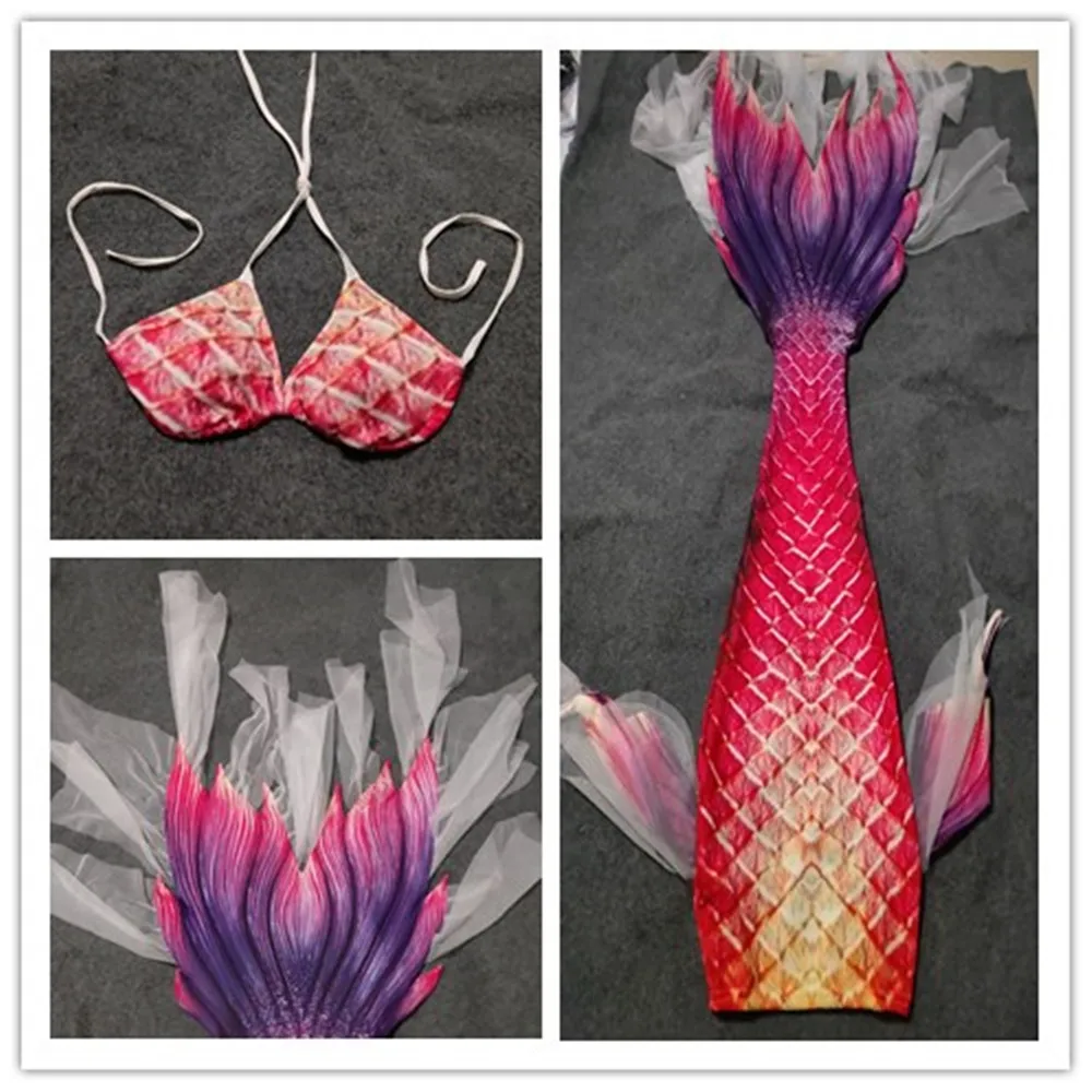 Женский Детский костюм Русалочки вечерний купальник с моноластами и хвостом для