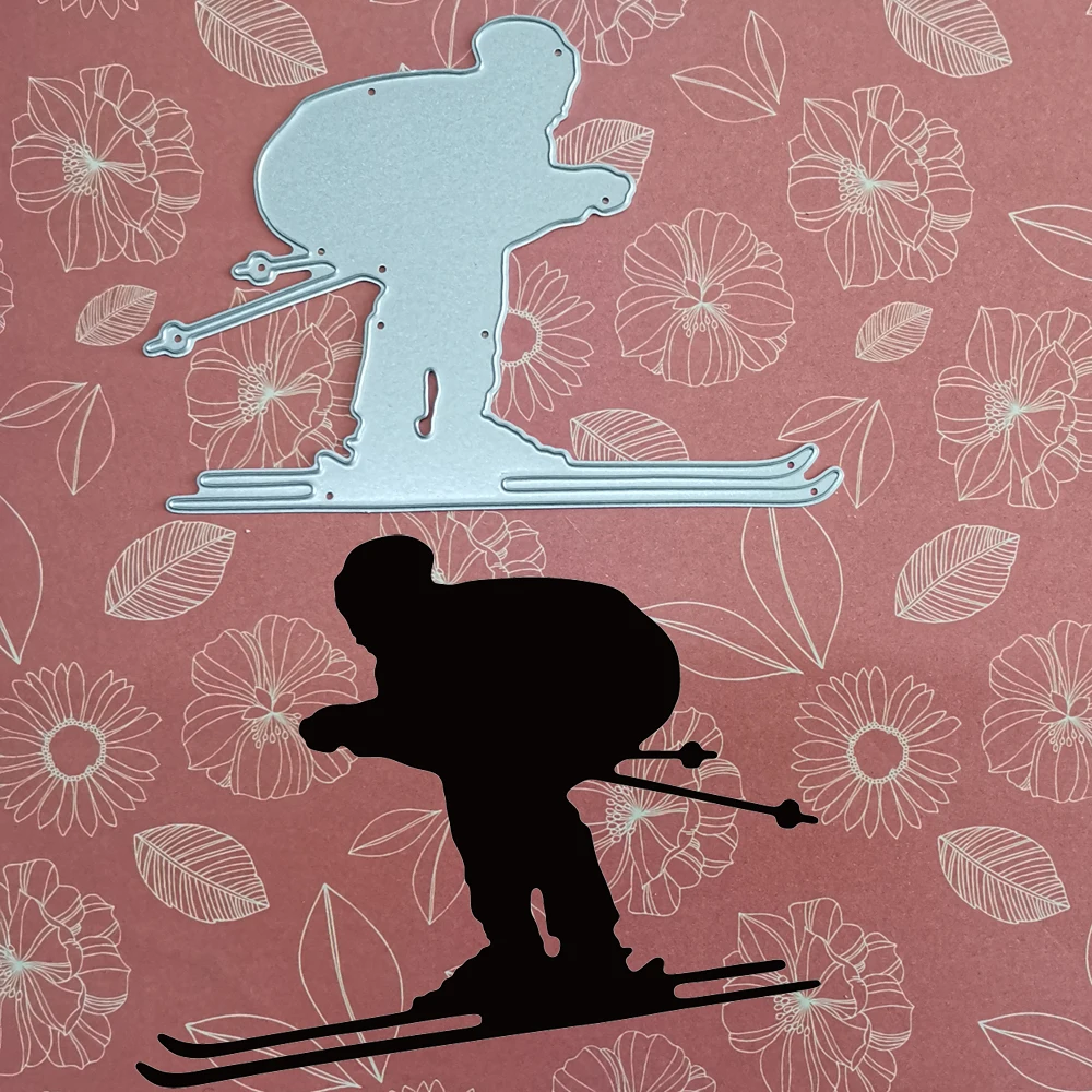 2020 счастливые лыжники рамка металлические трафареты для пресс-формы DIY