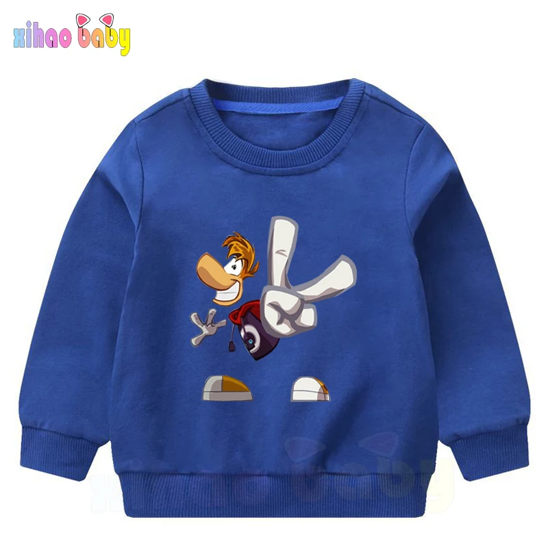 

Boys and Girls Cartoon Sweatshirts Rayman Legends Adventures Game Print T shirt Children Funny Clothes Multi-color Kids Hoodies