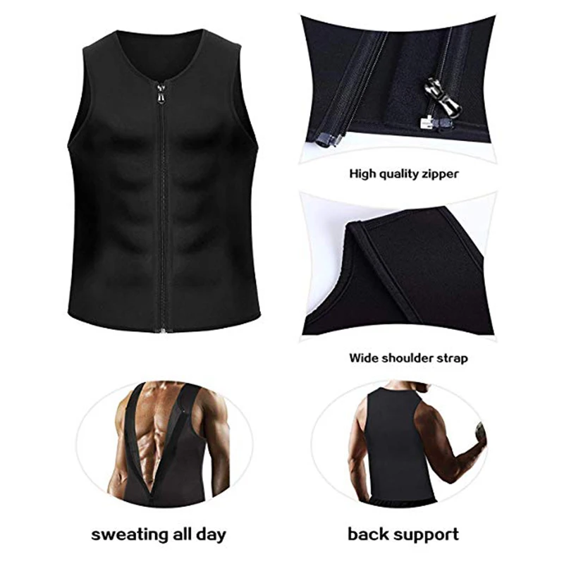 Waist Trainer Vest for Weight loss Hot Neoprene Corset Body Shaper Zipper Sauna Tank Top Workout Shapers Shirt Shapers