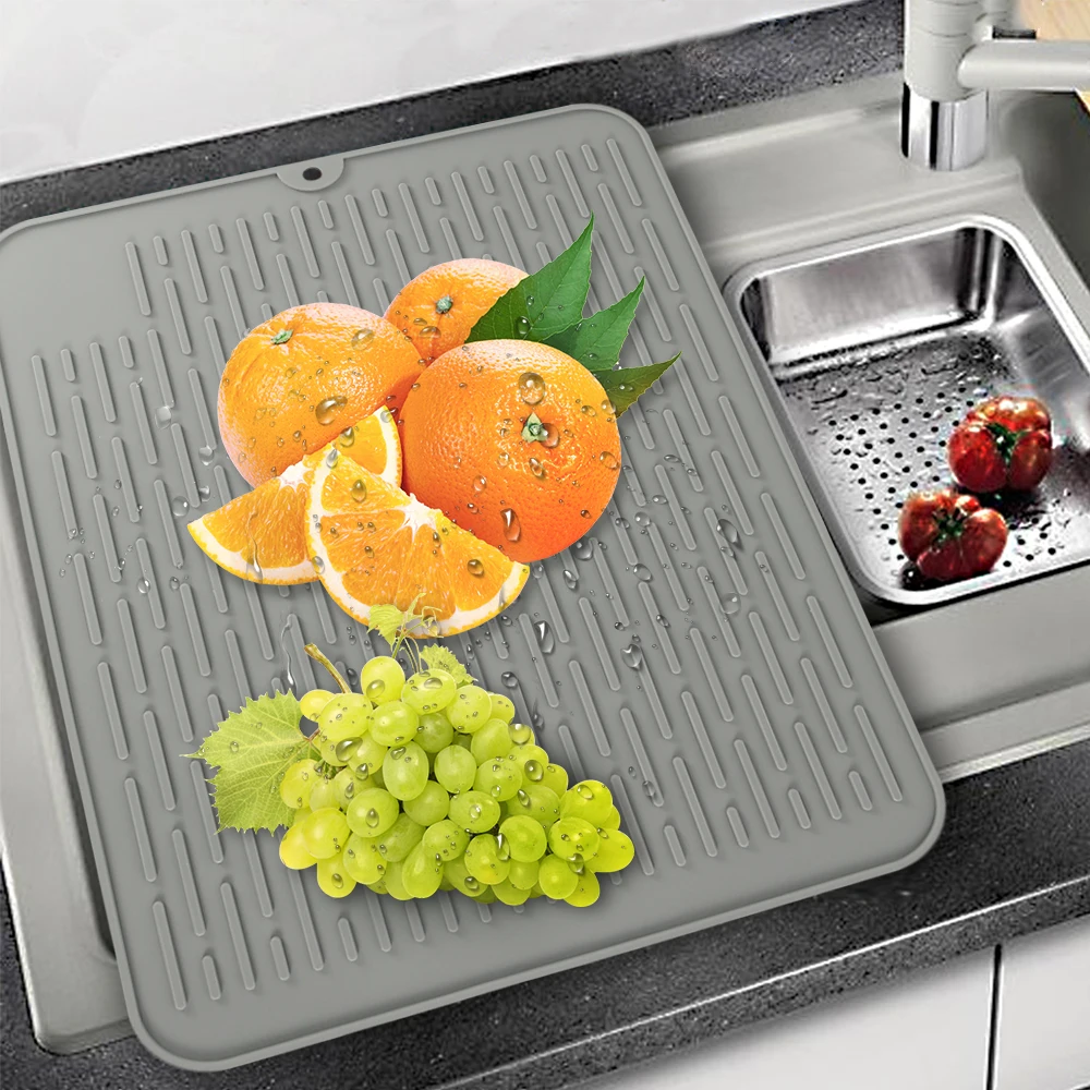 Большая силиконовая настольная салфетка Премиум термостойкий сушильный коврик