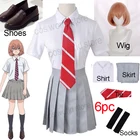 Костюм для косплея Хината из аниме Токийский рественс, милая Униформа JK для девочек, школьная форма в японском стиле, обувь с париком