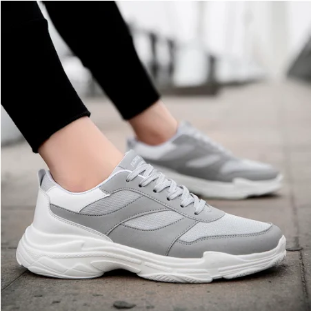 

Повседневная обувь для мужчин 2020 размера плюс; Экстравагантная повседневная обувь толстая подошва дышащая Спортивная прогулочная спортив...