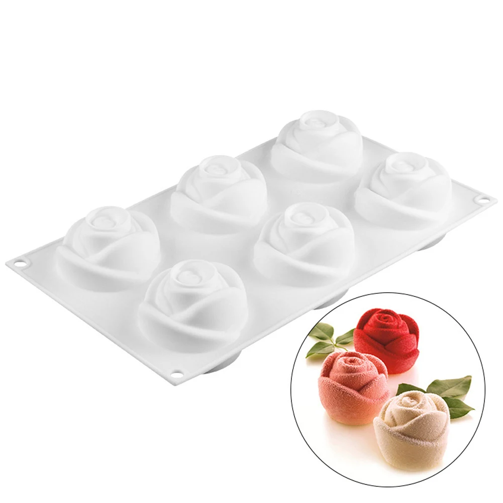 

1Pc Large Rose Delicate Flower Silicone Cake Mold Chocolate mould candy Soap