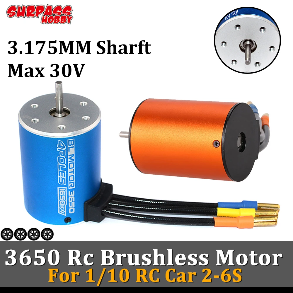 

Surpass Hobby 3650 Brushless Motor Waterproof 2300/3100/4300/5900KV 540 Motors for 1/10 2/3S RC Car Drift Racing Off-Road Truck