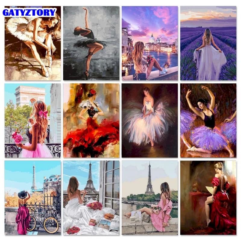 

Gatyztory 60x75cm Frame Flower Woman DIY Painting By Numbers Figure Painting Acrylic Paint By Numbers Home Wall Art Picture