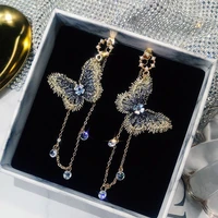 new fashion cute gold color butterfly earring for women earring gifts jewelry premium luxury zircon jewelry accessories