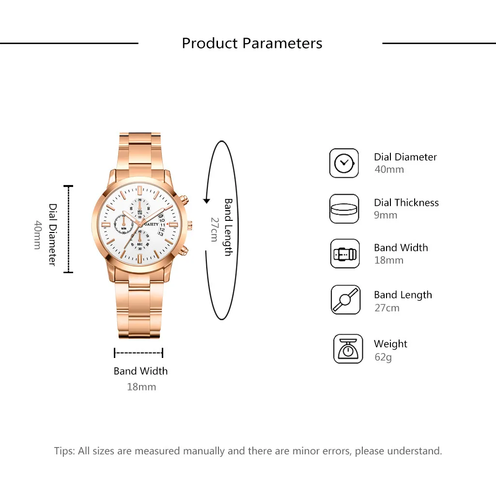 

New Watches Luxury Men Fashion Stainless Steel Calendar Multi Needle Sports Quartz Watch Free Shipping Gifts For Women