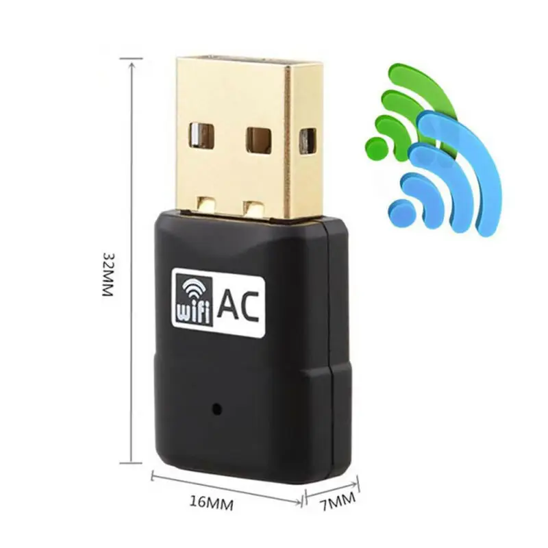 

600Mbps 2.4/5Ghz USB Dual Band Wireless Adapter WiFi Dongle 802.11 AC Network