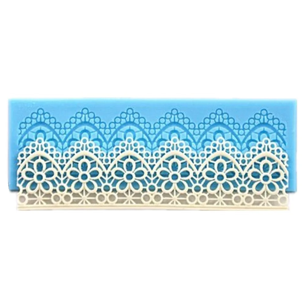 3D готический Цветок силиконовая кружевная помадная форма мыло инструмент для