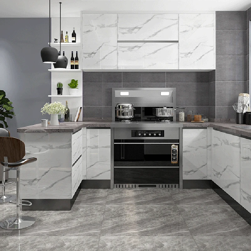 

Waterproof Oil-proof Marble Wallpaper Contact Paper Wall Stickers PVC Self Adhesive Bathroom Kitchen Countertop Home Improvement