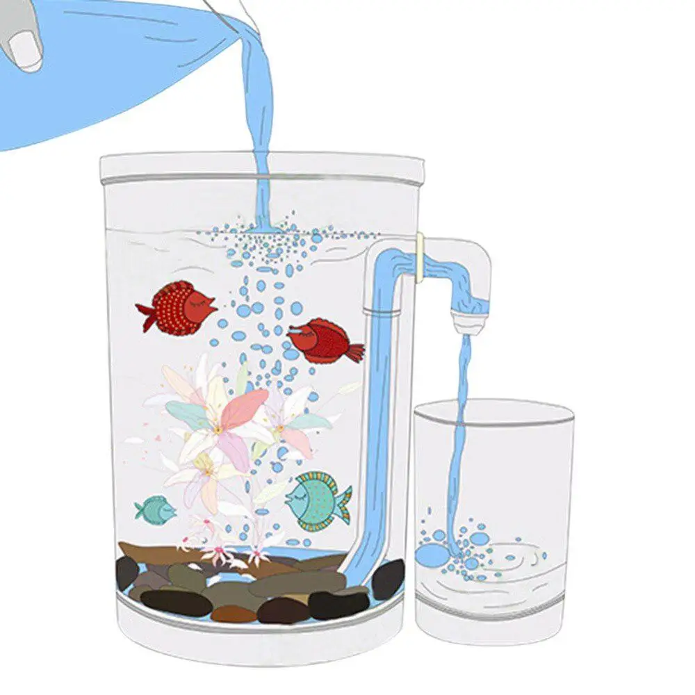 Светодиодный мини аквариумный аквариум самоочищающийся рыбный бачок чаша