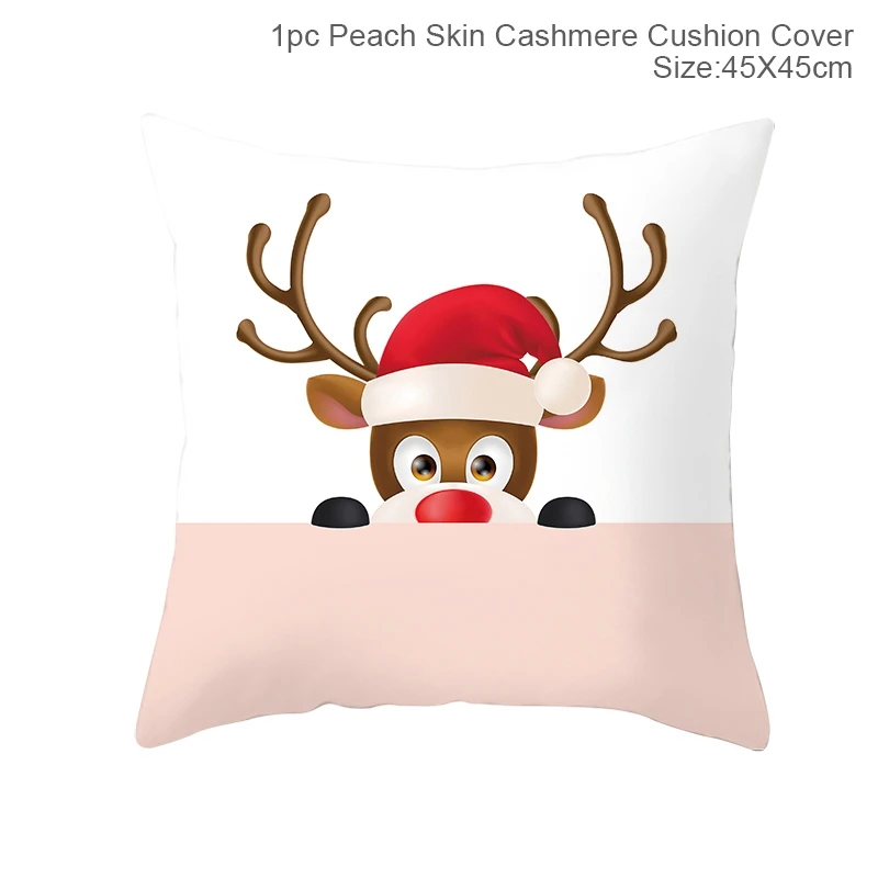 QIFU 45x45cm Elk Snowflake Santa Claus Christmas Pillowcase Christmas Decor for Home Christmas Navidad Xmas New Year - Цвет: Xmas Pillowcase 40