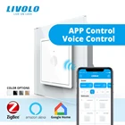 Настенный сенсорный выключатель Livolo Zigbee, европейский стандарт, сенсорное управление через приложение, Wi-Fi, управление через google Home, Alexa, echo Control